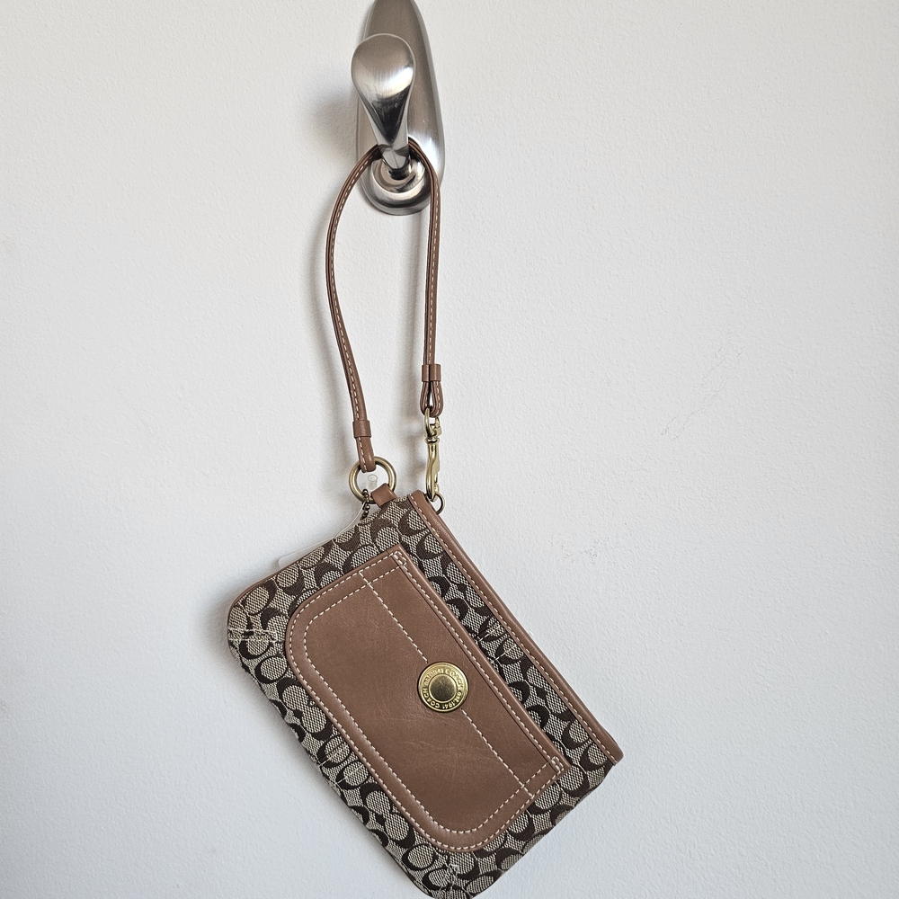Coach Brown and Tan Mini Bag